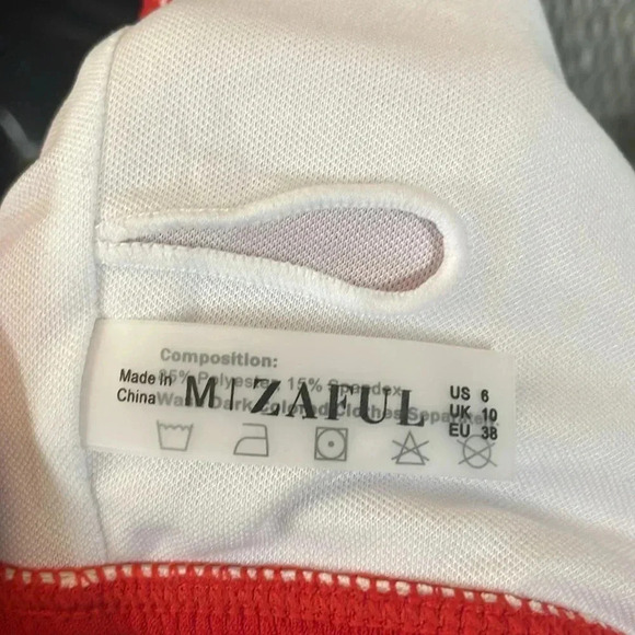 ZAFUL Women Strapless Bikini Lace Up Ribbed High Cut Bandeau 2 Piece Swimsuit - Picture 8 of 10